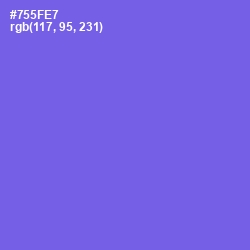 #755FE7 - Moody Blue Color Image