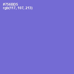 #756BD5 - Moody Blue Color Image