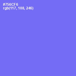 #756CF6 - Moody Blue Color Image