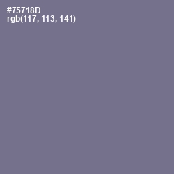 #75718D - Storm Gray Color Image