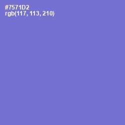 #7571D2 - Moody Blue Color Image