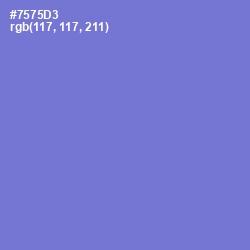 #7575D3 - Moody Blue Color Image