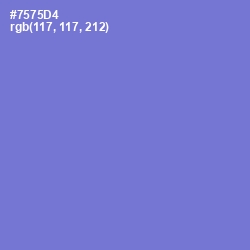 #7575D4 - Moody Blue Color Image