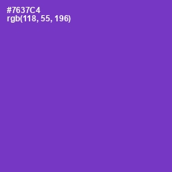 #7637C4 - Purple Heart Color Image