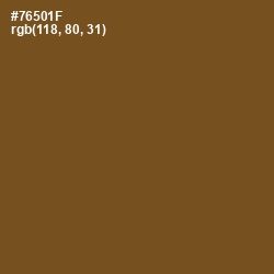 #76501F - Raw Umber Color Image