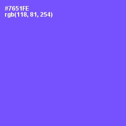 #7651FE - Moody Blue Color Image