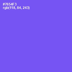 #7654F3 - Moody Blue Color Image