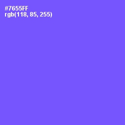 #7655FF - Moody Blue Color Image