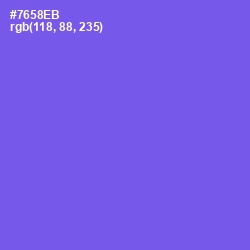 #7658EB - Moody Blue Color Image