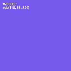 #7658EC - Moody Blue Color Image