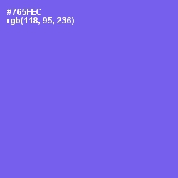 #765FEC - Moody Blue Color Image