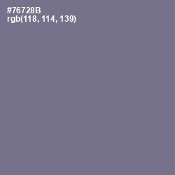 #76728B - Storm Gray Color Image