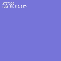 #7673D9 - Moody Blue Color Image