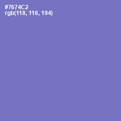 #7674C2 - Blue Marguerite Color Image
