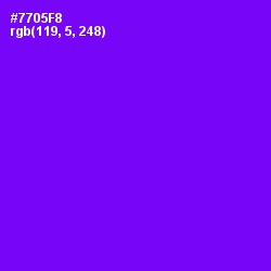 #7705F8 - Purple Heart Color Image