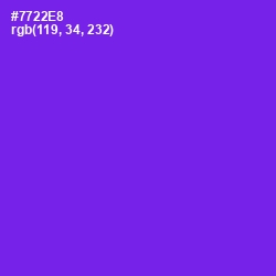 #7722E8 - Purple Heart Color Image