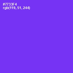 #7733F4 - Purple Heart Color Image