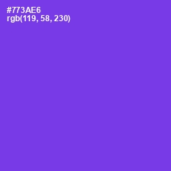 #773AE6 - Purple Heart Color Image