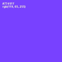 #7741FF - Fuchsia Blue Color Image