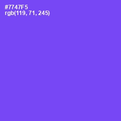 #7747F5 - Fuchsia Blue Color Image