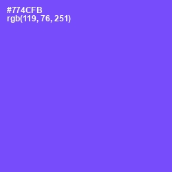 #774CFB - Moody Blue Color Image