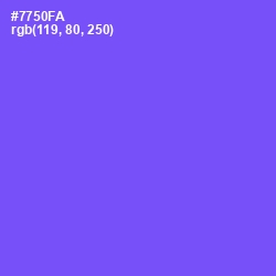 #7750FA - Moody Blue Color Image