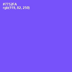 #7752FA - Moody Blue Color Image