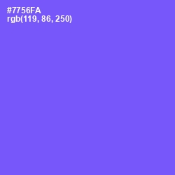 #7756FA - Moody Blue Color Image