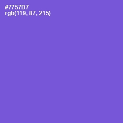 #7757D7 - Fuchsia Blue Color Image
