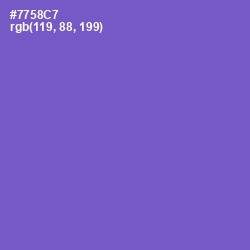 #7758C7 - Fuchsia Blue Color Image