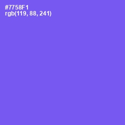 #7758F1 - Moody Blue Color Image