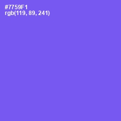 #7759F1 - Moody Blue Color Image