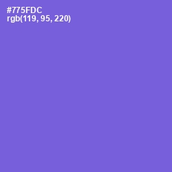 #775FDC - Fuchsia Blue Color Image