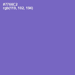 #7766C2 - Blue Marguerite Color Image