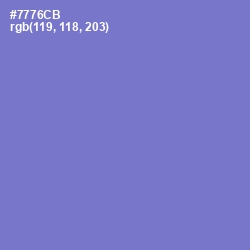 #7776CB - Moody Blue Color Image