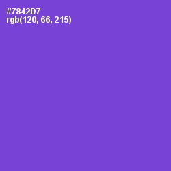 #7842D7 - Fuchsia Blue Color Image