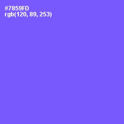 #7859FD - Moody Blue Color Image