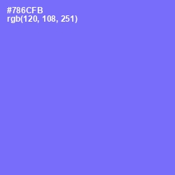 #786CFB - Moody Blue Color Image