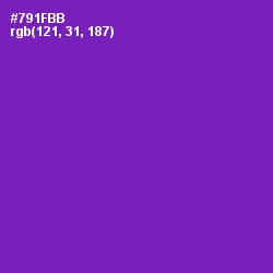 #791FBB - Royal Purple Color Image