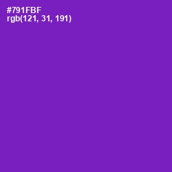 #791FBF - Royal Purple Color Image