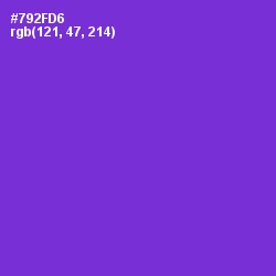 #792FD6 - Purple Heart Color Image
