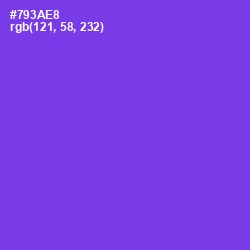 #793AE8 - Purple Heart Color Image