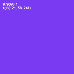 #793AF1 - Purple Heart Color Image