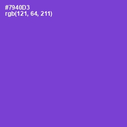 #7940D3 - Fuchsia Blue Color Image