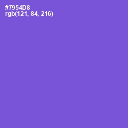 #7954D8 - Fuchsia Blue Color Image