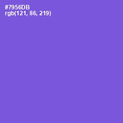#7956DB - Fuchsia Blue Color Image
