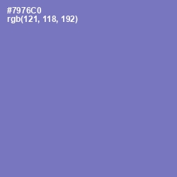 #7976C0 - Blue Marguerite Color Image