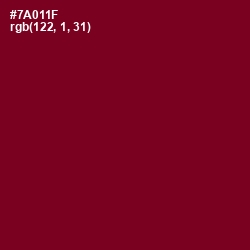 #7A011F - Venetian Red Color Image