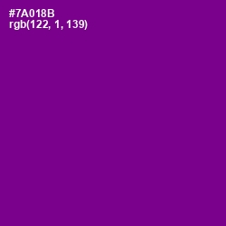#7A018B - Purple Color Image