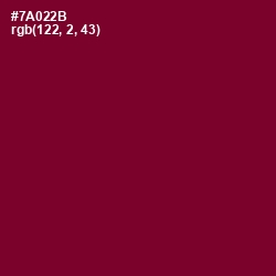 #7A022B - Siren Color Image